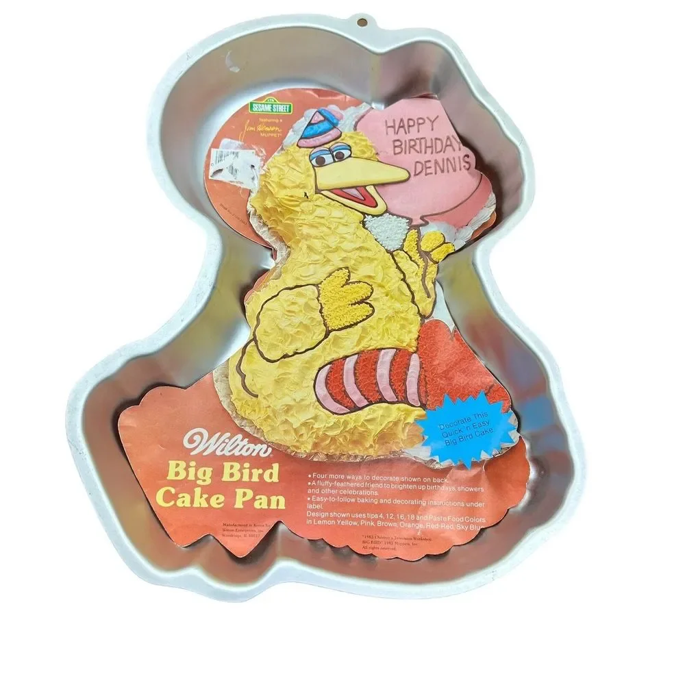 Vintage 1983 Wilton Big Bird Cake Pan Sesame Street Baking Tin Mold Birthday Par